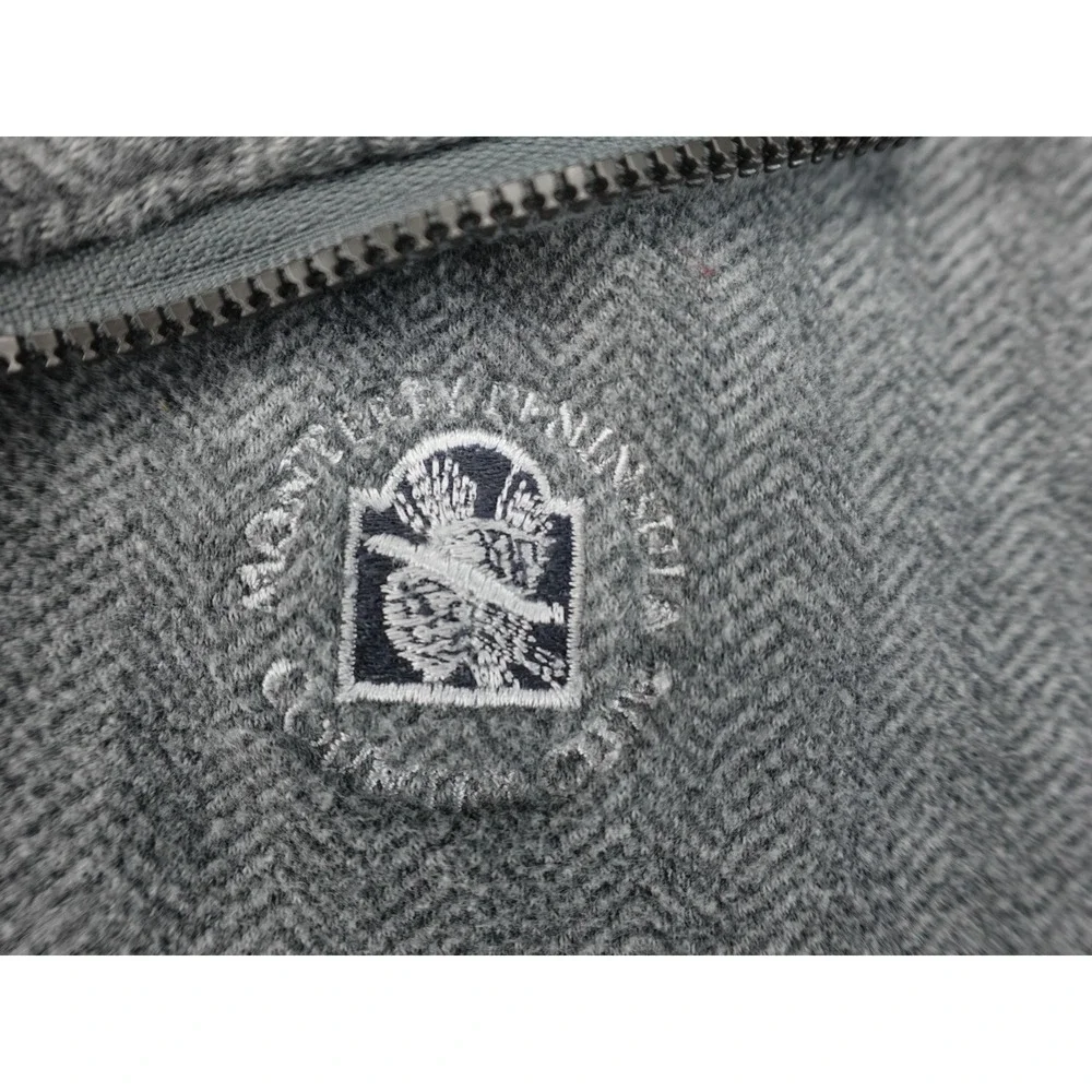 Carnoustie‎ Quarter-Zip Pullover Mens XL Gray Herringbone Golf Sweater